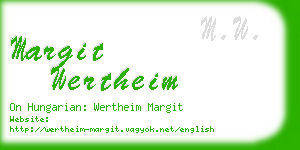 margit wertheim business card